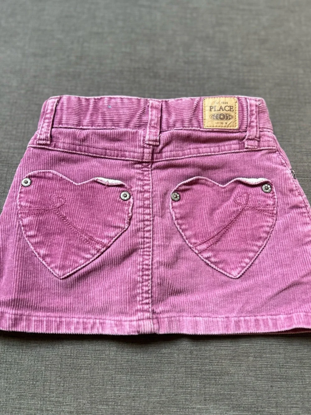 The Children’s Place Purple Heart shaped pocket corduroy skirt 24 mon